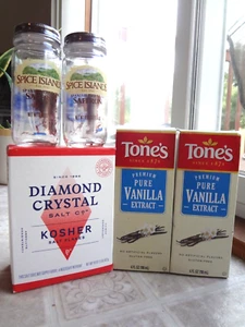Spice Island Saffron, Tone's Pure Vanilla Extract & Diamond Cystal Salt (New) - Picture 1 of 21
