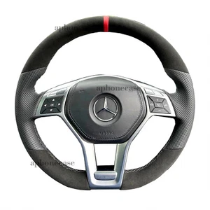 Hand-Sewing Steering Wheel Wrap Cover Leather Interior Wrap For Benz W204 Btype - Picture 1 of 12
