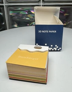3D Note Paper Notizzettel mit Stiftehalter und 3d Kunst Hamburger Edition 6x6x3 - Bild 1 von 9