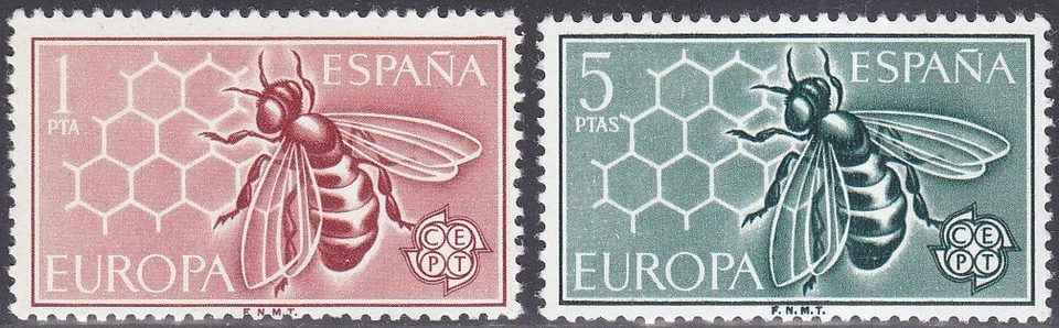 Spain - 1962 (1448-1449) Mint never Hinged - Bees - Image 1 of 1