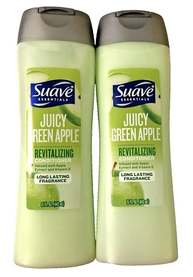 Suave Essentials Juicy Green Apple Acondicionador Revitalizante 15 fl oz Lote de 2 Foto 1 de 4