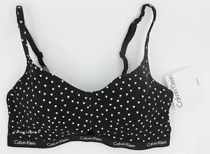 Nuevo con etiquetas Calvin Klein QP1578 ""Hashtag"" inalámbrico, bralette de algodón elástico, negro (924) - Imagen 1 de 5