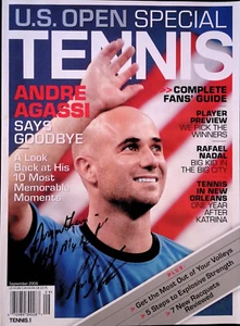 ANDRE AGASSI magazine US open Tennis 2006 AUTOGRAPHED - Picture 1 of 1