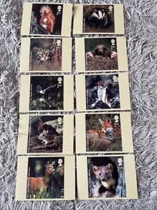 PHQ Card set FDI Back No 268 Woodland Animals 2004. 10 card set Mint Condition - Picture 1 of 7