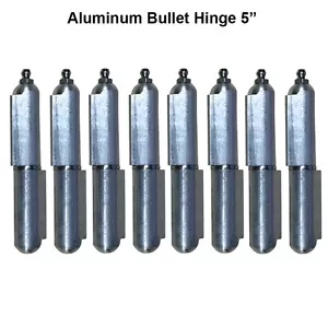 Heavy duty aluminum hinge Lot 4 Pair 5" Body Bullet Stainless Steel Bushing - Picture 1 of 2
