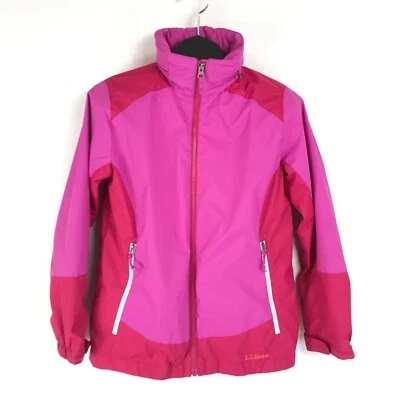 L.L. Parka Bean Wildcat Shell para niñas grande 14-16 rosa cremallera completa resistente al agua Foto 1 de 4