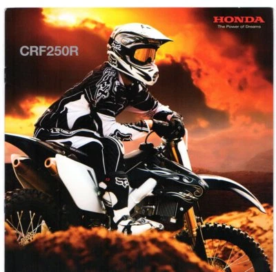 Honda CRF250R Motorcycle 2009 UK Market Sales Brochure - Image 1 of 2