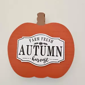 Insegna Zucca Fattoria Fresca Raccolta Autunnale Decorazione Autunnale Alta 6" - Foto 1 di 2