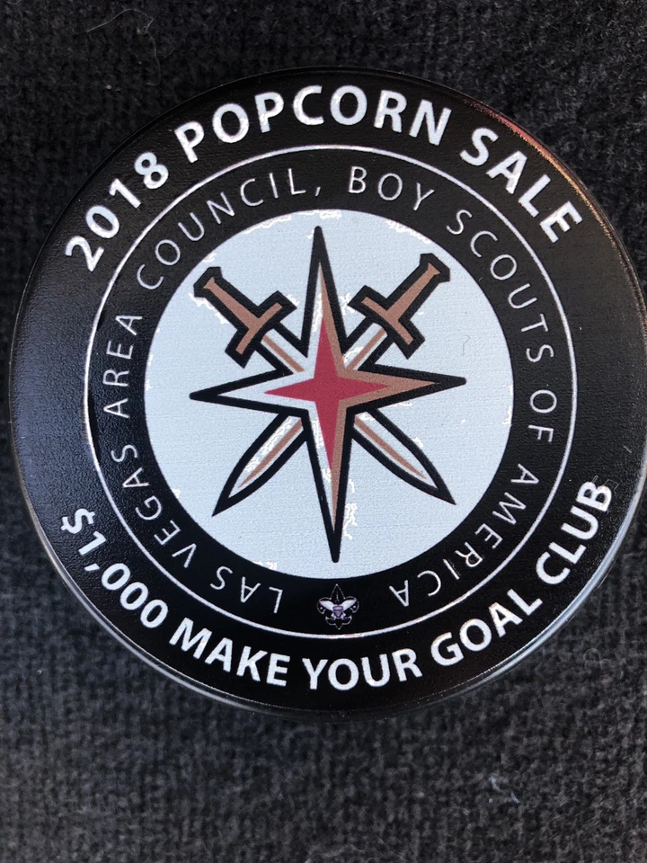 RARO DISCO DE VENTA DE PALOMITAS DE MAÍZ VEGAS GOLDEN KNIGHTS BOY SCOUTS OF AMERICA 2018 Foto 1 de 1