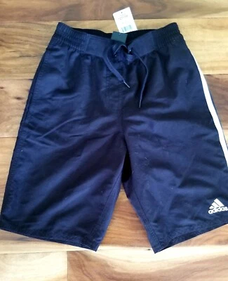 NEW! Adidas Boy's Swim Trunks Board Shorts Swimwear - True Black Color - Image 1 of 4