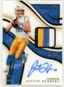 JUSTIN HERBERT 2020 Panini Immaculate Rookie Card RC Auto Patch RPA 24/49 - Picture 1 of 2