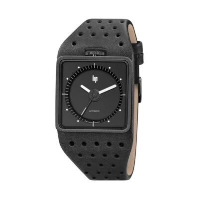 Мужские часы Lip Big TV 671659 с черными кожаными ремешками аналоговый циферблат Automatique 35 мм - Изображение 1 из 4