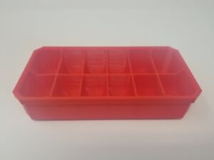 3D Printed Tray with Dividers For Milwaukee Packout And Organizer Red