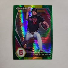 2021 Panini Prizm Draft Picks Brendan Beck Hyper Green & Yellow Prizm #PDP55