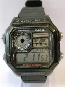 CASIO ILUMINADOR DIGITAL CUARZO AE-1200WH CHINA HOMBRE ESTADO DE FUNCIONAMIENTO - Imagen 1 de 22