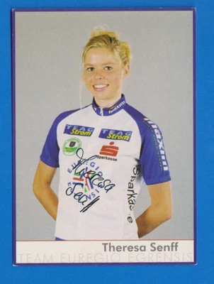 CYCLISME carte cycliste THERESA SENFF équipe EUROGIO EGRENSIS 2002 Signée - Photo 1/2