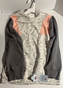 Cat & Jack Mädchen Größe Large 12/14 grau rosa Hoodie Shirt neu mit Etikett - Bild 1 von 3