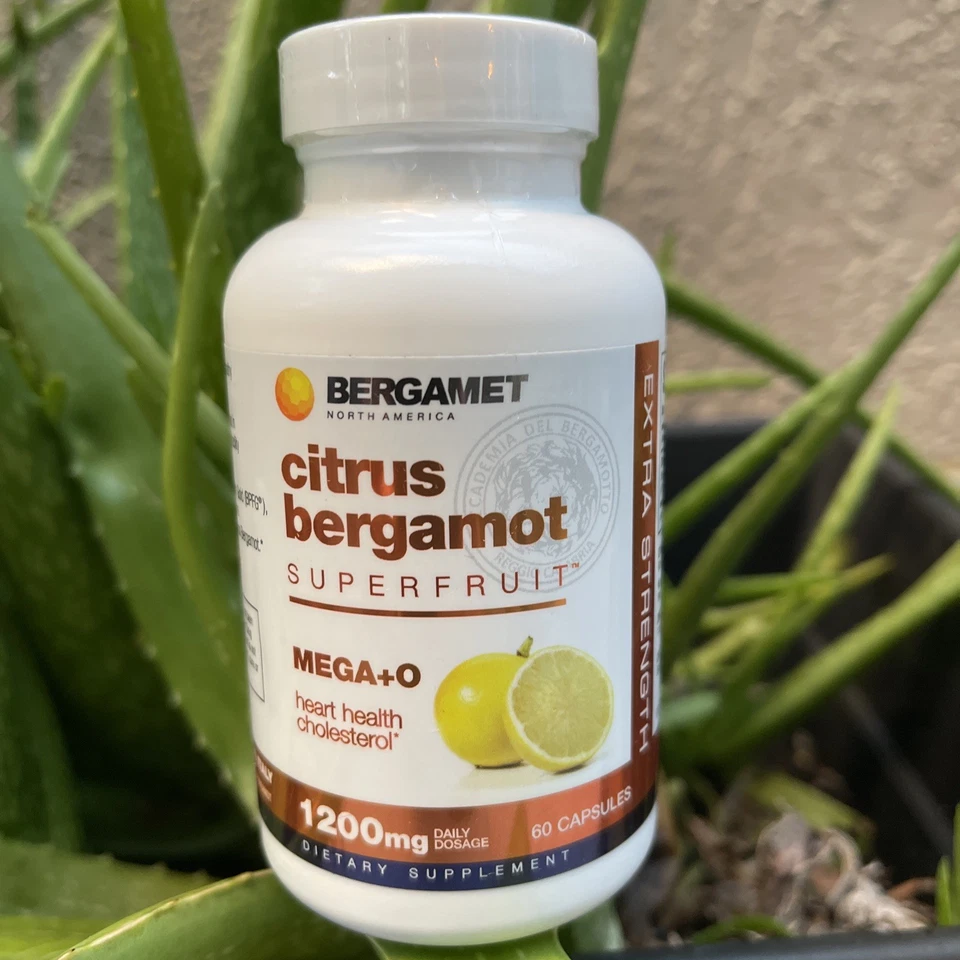 Bergamet Bergamot Mega O 60ct Cholesterol and Heart Health 600mg 60 Tablets
