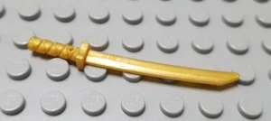LEGO Pearl Gold Ninja Minifigure Katana Sword Weapon - Picture 1 of 1