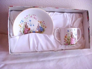 NEU Elisabethanische Bobtails handverziert Fine Bone China Schüssel & Becher Set, England - Bild 1 von 10