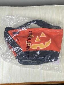 Lands' End Jack-O-Lantern Halloween Treat Bag Glow In The Dark Cinch Sack Tote - Picture 1 of 9