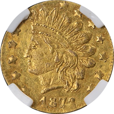 1872/1 G25c Round Indian BG-870 NGC Unc Details Nice Eye Appeal Nice Strike - Image 1 of 4