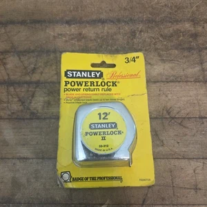 Vintage Stanley Powerlock 12 Foot Tape Measure 33-312 USA Made PKG Date 1989 - Picture 1 of 10