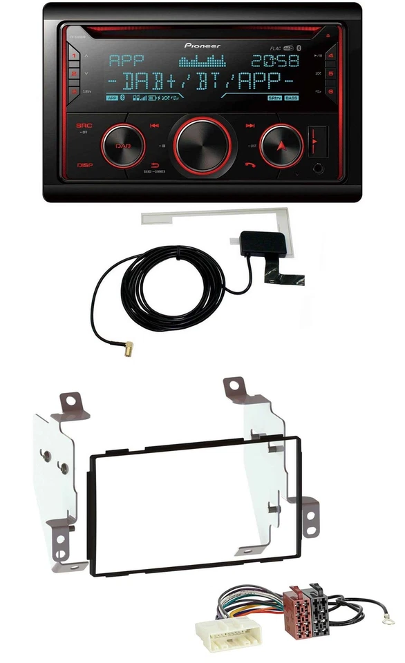 Pioneer 2DIN MP3 DAB USB CD Bluetooth Autoradio für Nissan Note (2005-2013) - Bild 1 von 4