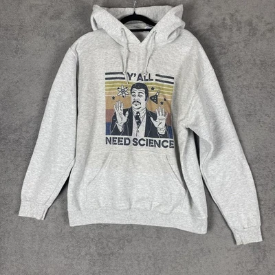 Sudadera con Capucha Jerzees NuBlend Para Hombre Grande Gris Y All Need Science Pullover Sudadera Foto 1 de 4