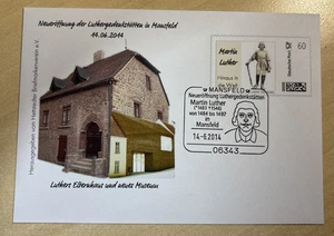 Ersttagsbrief Neueröffnung Luthergedenkst. in Mansfeld 14.06.2014, Aufl. 200 St. - Bild 1 von 4