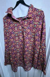 Blusa Sundance Floral Con Botones Para Mujer 2X Femenina Clásica Elegante Todos los Días Suave - Imagen 1 de 6