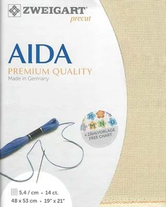Zweigart Precut Stern-Aida 14 count Dark Beige 3706/3740 - Picture 1 of 1