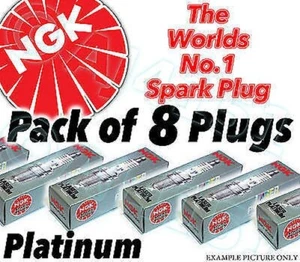 8x NEW NGK Platinum SPARK PLUGS - Part no. PKR9B Stock no. 5492 8pk Sparkplugs - Picture 1 of 1