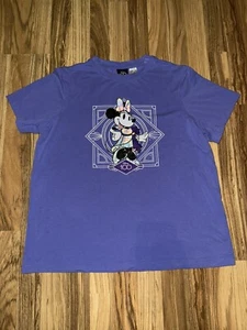 Disney Minnie Mouse 100th Anniversary Platinum Purple T-Shirt Small Iridescent  - Picture 1 of 5