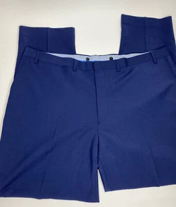 Pantalones de vestir para hombre Crown & Ivy frente plano mezcla de lana •W44 L32 *NUEVOS CON ETIQUETAS - Imagen 1 de 12