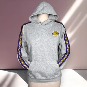 NBA Los Angeles Lakers Basketball Fleece Hoodie Kobe Bryant Gray Junior Unisex - Picture 1 of 9