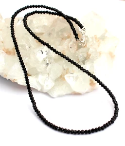Spinell Kette Edelsteinkette Schwarz Spinelle edel halskette Collier ca. 45 cm - Bild 1 von 1