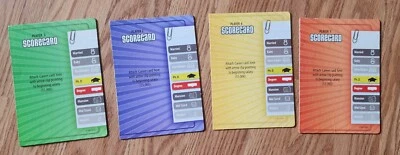 The Game Of Life Twist & Turns Scorecards Set Of 4 Replacement USED toy kids - Image 1 of 2