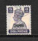 1940-43 Chamba, Sg118 Cat£65 8 Anna, Used, Kgvi,Kg6,India Indian States