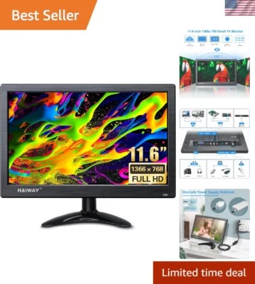 Versátil monitor de seguridad de 11,6 pulgadas con altavoces integrados, entradas HDMI y VGA Foto 1 de 4