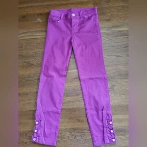 GYMBOREE Girls 9 purple skinny pants bows and gems - Picture 1 of 7