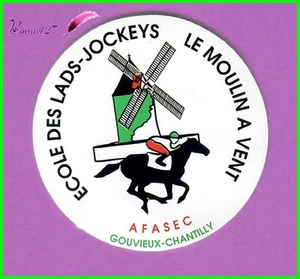 Ancien Autocollant ECOLE DES LADS JOCKEYS AFASEC Gouvieux chantilly Cheval Horse - Imagen 1 de 1