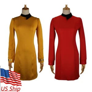 Discovery Season 2 Starfleet Commander Engineering Women Red Gold Dress Pin Set - Picture 1 of 11