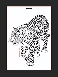 Wandschablone Maler T-shirt Schablone W-003 Leopard ~ UMR Design - Bild 1 von 1