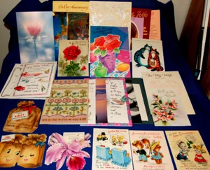 Lot of 28 1950s-1990s Hallmark Anniversary Cards - Picture 1 of 4