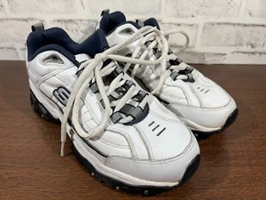 Mens Sketchers Sport Energy Afterburn 8 White And Navy SN 50081 - Picture 1 of 19