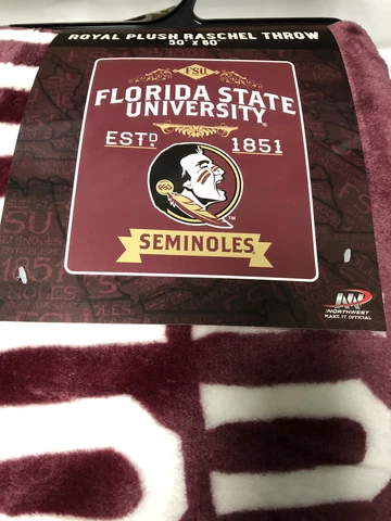 Florida State Seminoles EST 1851 NCAA Northwest Raschel 50 X 60 Throw Cover