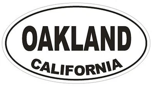 Oakland California Oval Autoaufkleber oder Helmaufkleber D2802 Euro Oval - Bild 1 von 1