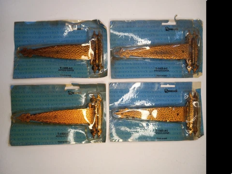 8 Amerock T-1605-AC Antique Copper 6" Strap Hinges, 4 Packs Of 2 Cover