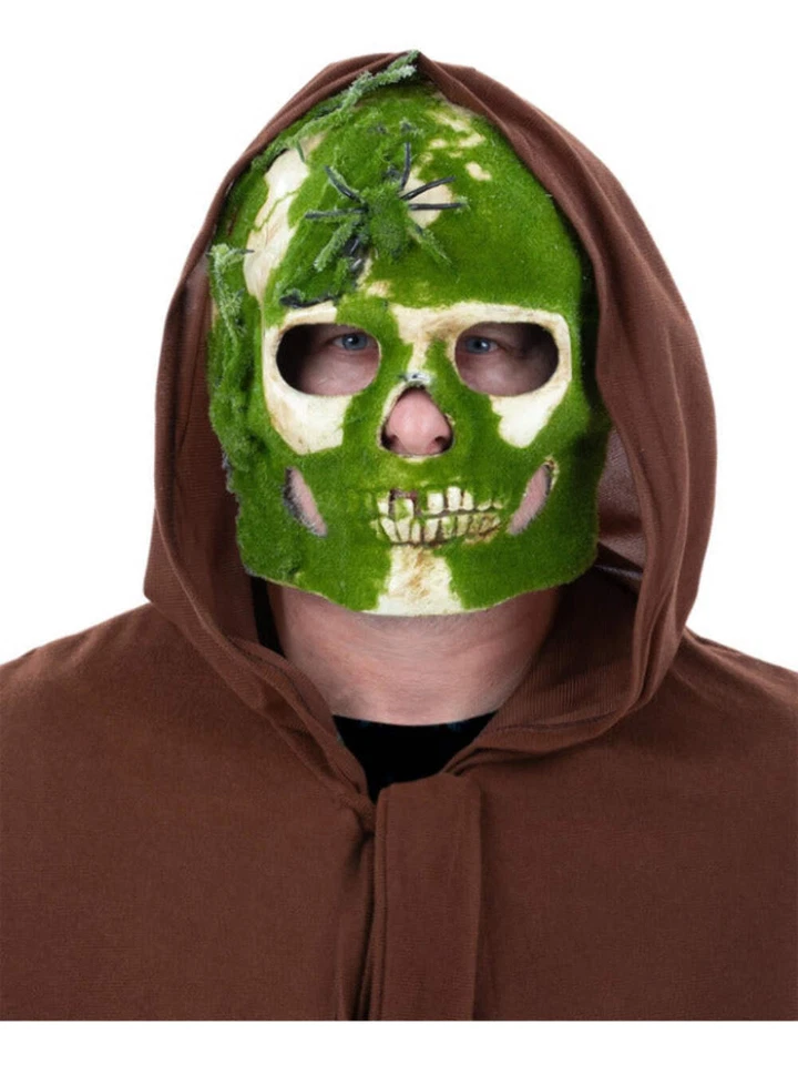 Decaying Moss Mask Swamp Man Skeleton Skull Adults Halloween Fancy Dress Mask Gr - Image 1 of 1